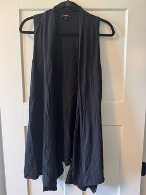 Express Black Sleeveless Hooded Tunic Top